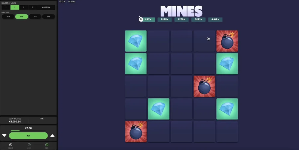 Mines (Hacksaw Gaming) 