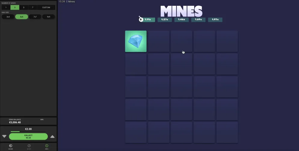 Mines (Hacksaw Gaming) 