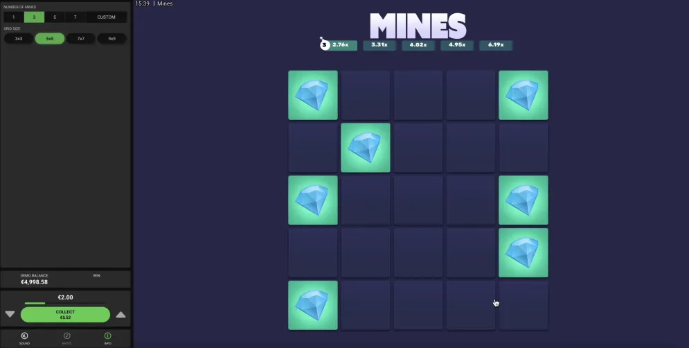 Mines (Hacksaw Gaming) 