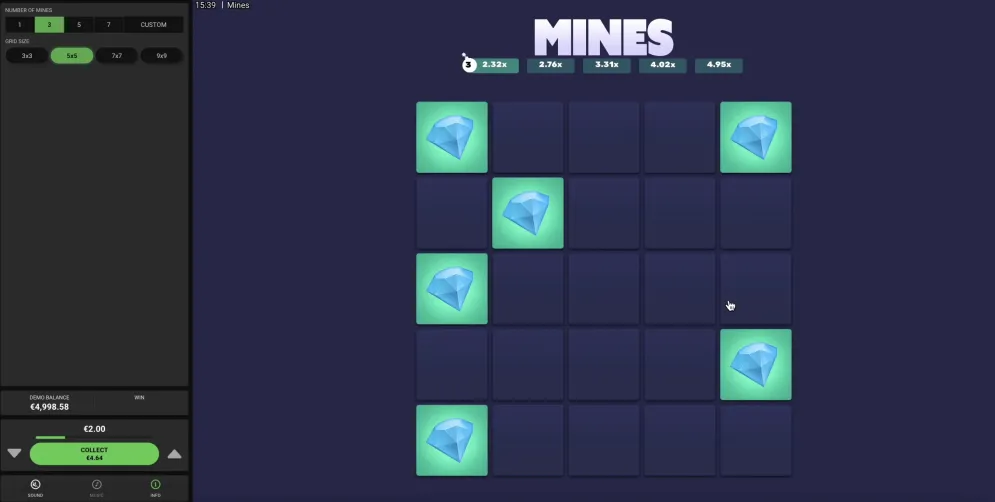 Mines (Hacksaw Gaming) 